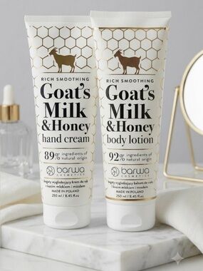 Barwa Goat's Milk&Honey Hand Cream & Body Lotion 250ml/8.45fl.oz Made in Poland